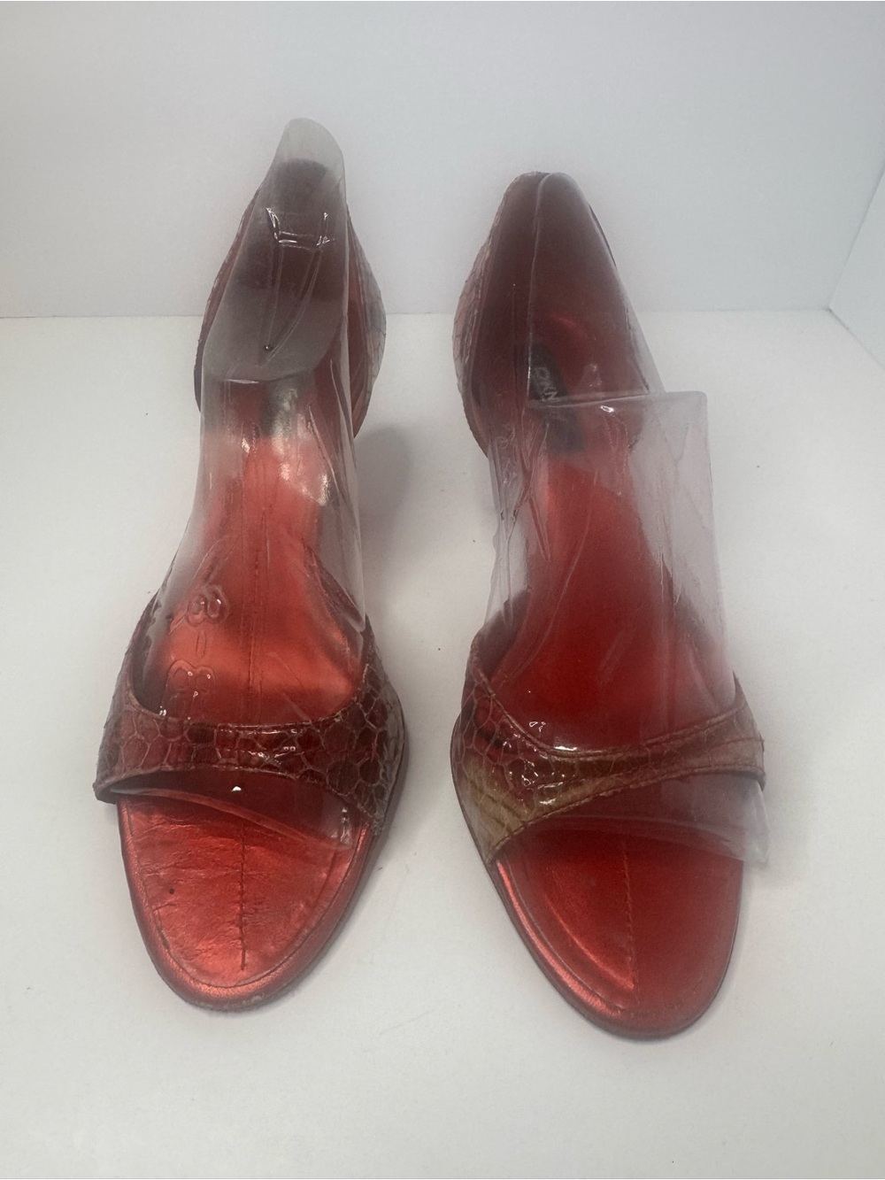 DKNY Red Heels Women's Size 7M